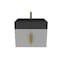 Castello Usa Amazon 24-inch Gray Vanity Set with Black Top and Gold Handles CB-MC-24G-GLD-2056-BL - alternate 3